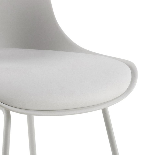 Stołek barowy Tina White PU - ACTONA